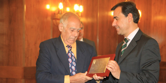 El expresidente, con Juan Vicente Herrera en La Habana. El expresidente, con Juan Vicente Herrera en La Habana.
