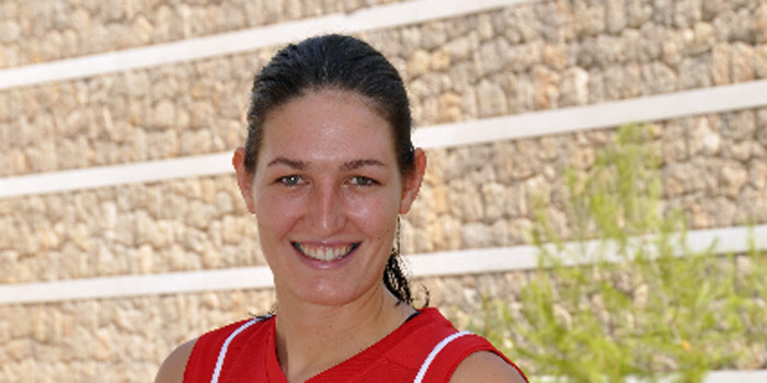 Sandra Pirsic, con la camiseta del PC Ibiza. 